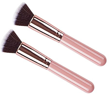 PACKOVE 2 Pièces Pinceau Fond De Teint Liquide Fondation Se Maquiller Pinceau De Maquillage Faire Poudre Outils De Pinceau Cosmétique Maquillage Professionnel Manche En Bois