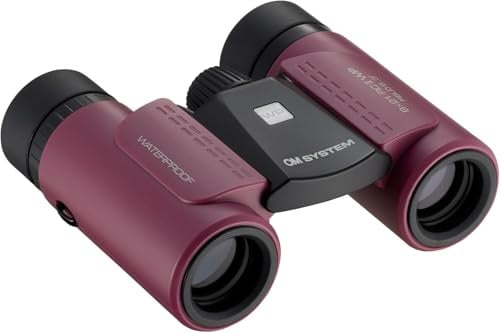 OM SYSTEM 8x21 RC II WP Fernglas Magenta - Kompakt & Wasserdicht | Mehrfach beschichtete Linsen für helle Bilder, ultraleichtes Faltdesign ideal für Reise, Outdoor & Naturbeobachtung