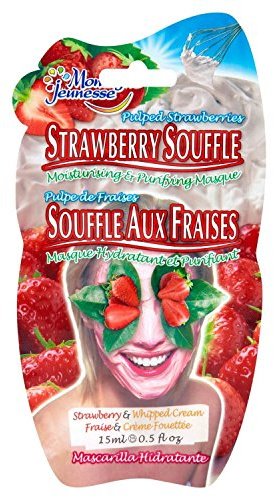 3 Sachets of Montagne Jeunesse 7th Heaven Strawberry Souffle Moisturising & Purifying Face Mask 15ml for Dry & Combination Skin