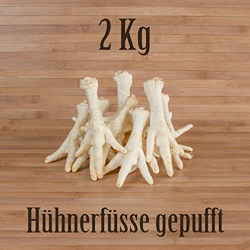 Hunde Design 2 Kg Hühnerfüße gepufft mit Honig - wie Schweinenase Honignase Kauartikel Kausnack