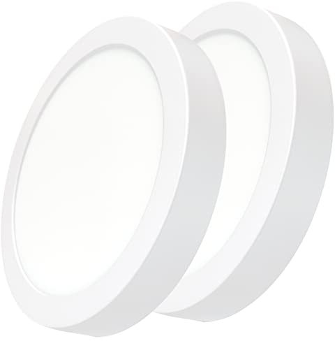 LED ATOMANT Lot de 2 Plafonnier LED Surface Rond 220mm 20W, Couleur Blanc Neutre (4500K), 1800 Lumens, Driver inclus
