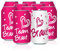 Oblique Unique 1x Braut + 9 x Team Braut Dosen Flaschen Etikett Aufkleber als Set JGA Junggesellinnenabschied Hen Party Pink Weiß