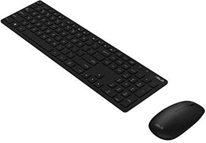Asus 90Xb0430-Bkm1F0 W5000 Office Kb & Mouse Set, Hot Keys, Wireless, Optical, 1600Dpi- Black