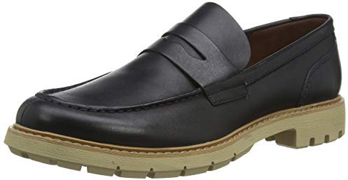 Clarks Batcombe Edge, mens Batcombe, Blue (Navy Leather Navy Leather), 7 UK (41 EU)