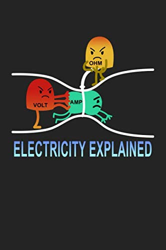 Electricity explained: Notebook | Dotgrid Journal | Writing Diary Book | Planer |electricity, cute meme, cute cartoon, volt, amp, ohm| Doted - Gift Idea for meme lover, 120 Pages Size 6x9 (Din. A5)