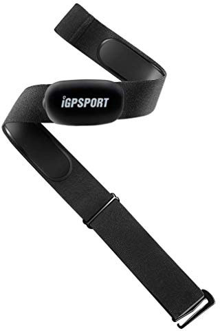 iGPSPORT HR40 Monitor de Ritmo cardíaco Bluetooth & Ant+ con Correa de Pecho para Correr, Ciclismo, Gimnasio y Compatible con Garmin Polar Wahoo - Negro