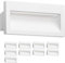 ledscom.de 10 Stück LED Wandeinbauleuchte NOLA, Downlight für außen, IP54 matt, 140 x 70mm, warmweiß