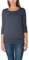 Alkato Damen Viskose Shirt 3/4 Arm Longshirt Top, Farbe: Jeans, Größe: S
