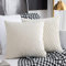 Sunia Kissenbezüge 45x45 cm Set mit 2 Samt Moderne Kissenbezüge dekorativen quadratischen rechteckigen Kissenbezüge für Couch Bett Sofa Stuhl Schlafzimmer Wohnzimmer, Creme Weiß