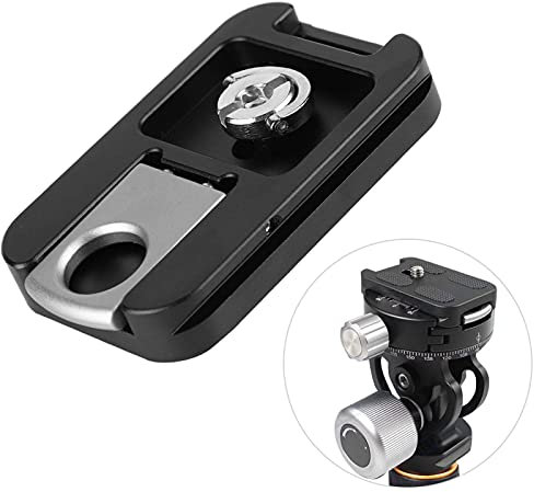 Arca Swiss Plate with Ring, Camera Tripod Mount Plate, Entatial Primaphoto Tripod Plate, QR-60 Quick Release Plate Camera Tripod Quick Release Plate Black Arca Swiss Plate Aluminum Alloy 1/4 Screw M