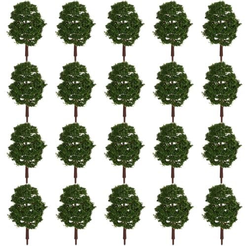 1:100 Scale Trees,20PCS Miniature Model Trees Diorama Supplies for DIY Train Railways Scenery Landscape Building Model - 3.5 Inch