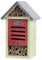 Rivanto® Insektenhotel mit Metalldach, Größe M, 14 x 18 x H 29,5 cm, FSC-Kiefernholz, Insekten Haus