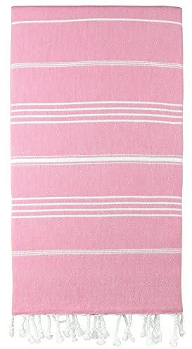 AYSIBOO Strandtuch aus 100% Baumwolle 180 x 95 cm I tradionelles Hamamtuch I Saunatuch I Ideal f?r Sauna Strand Fitness Yoga Sport Hamam I Pestemal Fouta Towel - rot