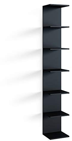Vicco Wandregal Paolo, Schwarz, 30 x 190 cm