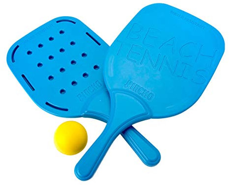 Pincho Palas de Playa Impermeables – Juego de Palas Ligeras y Resistentes al Agua y Arena – Set de 2 Palas con Pelota para Jugar en la Playa, Piscina o Camping – Diversión para Niños y Adultos