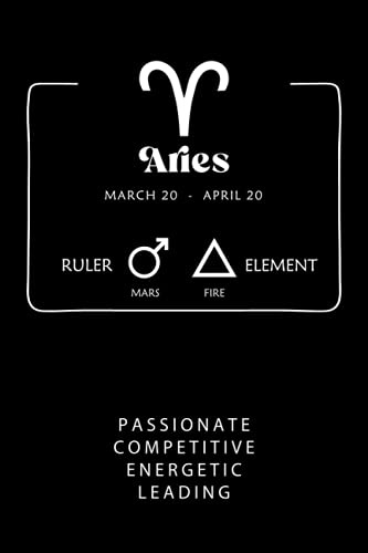 Aries Notebook: Zodiac Horoscope Sign Notebook, Journal | A great Aries Gift | Perfect gifts for Birthdays, Back to School (Zodiac Notebooks)