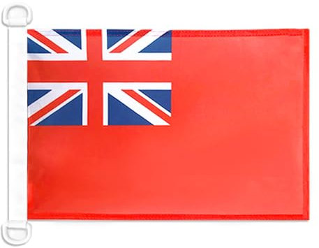 AZ FLAG Bootsflagge Britischer Red Ensign 45x30 cm, Aussenverwendung - Handelsflagge Des Vereinigtes Königreich Bootsfahne Aus Gestricktem Polyester
