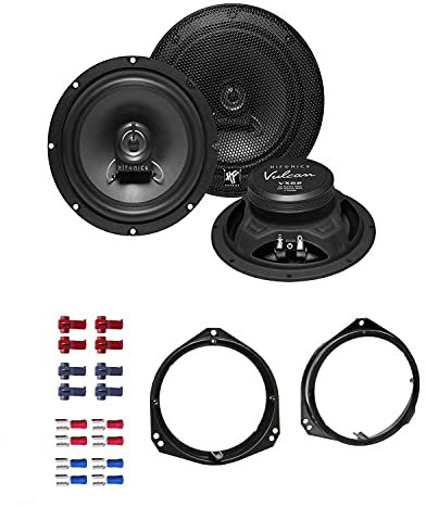 Hifonics VX 62 Lautsprecher mit Einbauset passend für Renault Trafic II (EL/FL/JL) ab 2001 Türen vorne 360 Watt 165mm 2 Wege Koax