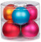 MAGIC Weihnachtskugeln Glas 10cm 6 STK. Christbaumkugeln Christbaumschmuck (Mille Fiori (bunt))