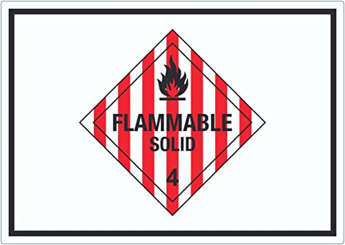 Aufkleber Entzündbare feste Stoffe Symbol Flammable Solid A7 (74x105mm)