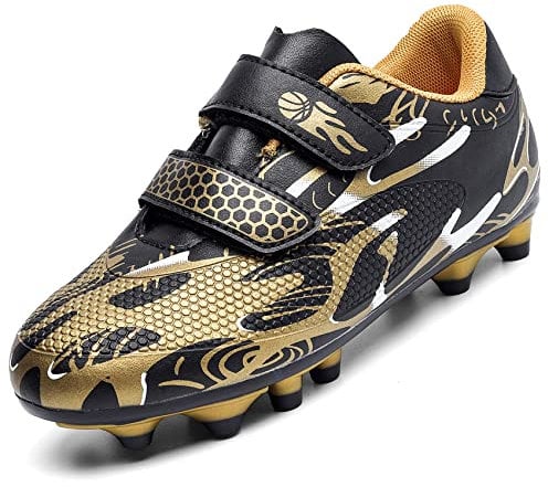 Unitysow Fußballschuhe Jungen Professionelle Fussballschuhe Kinder Athletics Trainingsschuhe Sportschuhe Mädchen Outdoor Spikes Football Schuhe,Gelb,Gr.38