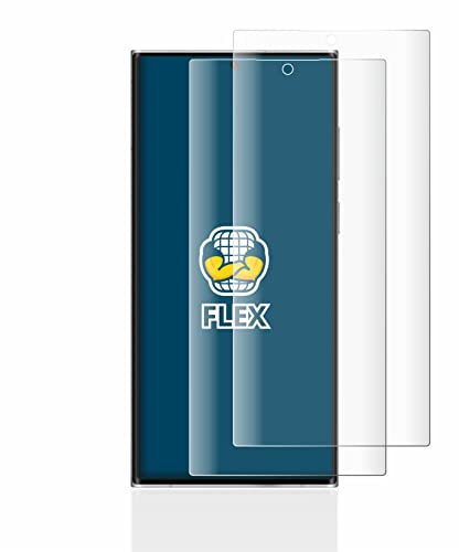 BROTECT Schutzfolie für Samsung Galaxy S22 Ultra 5G | 2 Stück Transparenter Displayschutz Made in Germany Klare Full-Screen Folie Full-Cover 3D Curved Montage Kit