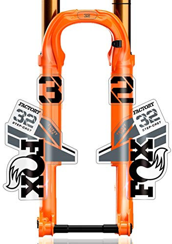 BINGYUAN Bicycle Fork Stickers F-o-x32 Light Weight XC Front Fork Sticker Mountain Bike Self-Bike F-O-X 32 Color Sticker (Color : Black gray)