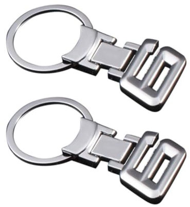 iSpchen Porte-Clés Métal, 2 Pcs Keychain Porte-Clés Trousseau De Voiture Avce Numéro Keychains Personnalisé Porteclés Keyrings Key Rings Porte-Clés Homme Compatible Avec 6 Series