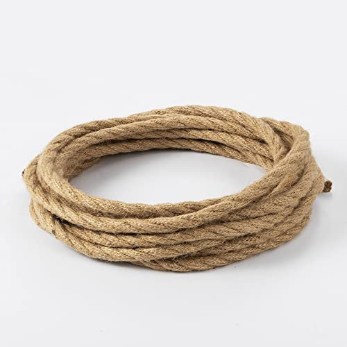 LED Lighting 5M Fil électrique Corde, 2 Cœurs Linge Câble Cuivre Recouvert Rétro Tressé Industriel Corde Noyau Cuivre 0,75 MM DIY Pendentif Lampe