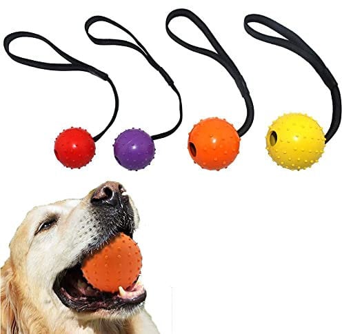 BDHI 4pcs 5x30cm Dog Rope Ball Dog Toy for Small to Senior Dogs Fetching, Chewing, Teething