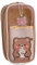 Newatoms Trousse à Crayons Transparente Kawaii pour Filles, Trousse à Crayons esthétique Mignonne pour Filles, Trousse à Crayons Lapin Ours Mignon, Grande Trousse à Crayons Transparente (Ours Brun)