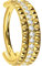 PIERCINGLINE Titan Segmentring Clicker NIETEN + EINGEFASSTE KRISTALLE Ohrpiercing Tragus Helix Conch Daith Goldfarben 12 mm