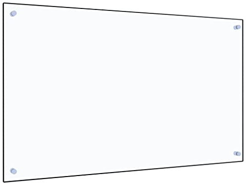 vidaXL Küchenrückwand Hitzebeständig Kratzfest Küche Dekor Wandpaneel System Fliesen Spritzschutz Transparent 100x60cm Gehärtetes Glas