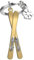 METALMORPHOSE - Porte-clés Métal 3D Paire de ski & son Flocon - Pour Les Passionnées de Sports D'Hiver - MTM151-01