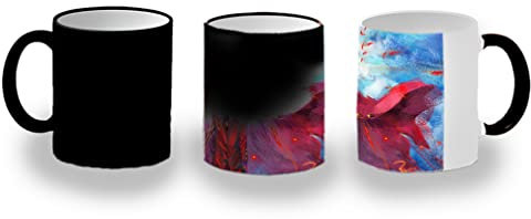 MERCHANDMANIA TAZA MÁGICA Monkey D. Luffy, piratas, rey, sombrero de paja magic mug.