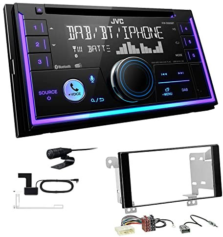 JVC KW-DB95BT 2-DIN Autoradio CD-Receiver Digitalradio DAB+ Bluetooth USB passend für Subaru Impreza ab 2013 Klavierlack schwarz