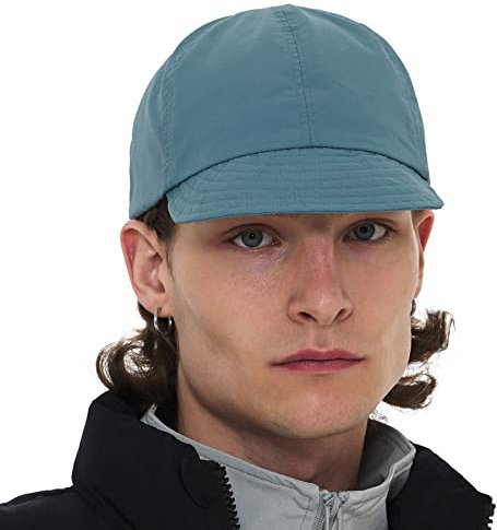 UNDERCONTROL Visiera Corta Non Strutturata Pieghevole Idrorepellente ad Asciugatura Rapida a Basso Portatile Supplex UPF 40 Cappello da Sole Traspirante Regolabile per Esterni Ripiegabile (Blu)