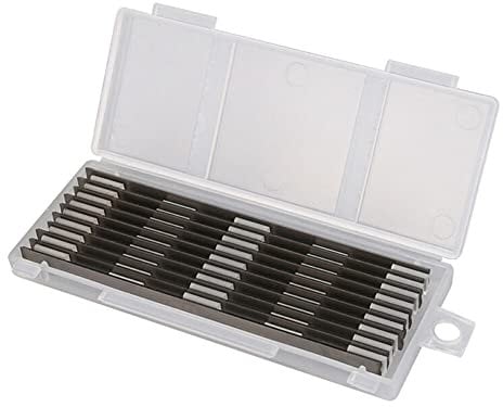 Ocnvlia 10Pcs 82mm Planer Blades Reversible Electric Planer Blades Boxed HSS for for Grinders