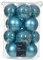 Bolas de Navidad de cristal, 8 cm x 16 unidades, azul azucarero, azul claro – turquesa – azul cielo