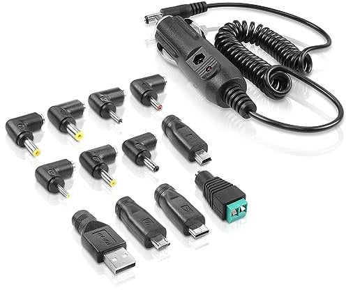 60W 12V Prise Allume - Cigare vers Prise DC et Adaptateur USB 12 Prise DC 1.8m Cordon d'alimentation 5a pour Lecteur DVD Portable, GPS, Navigation, Haut - Parleur Bluetooth 1.2M