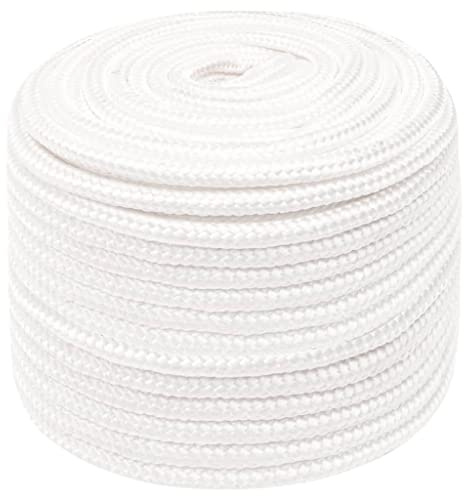 vidaXL Corde de Bateau Corde de Levage Câble d'Amarrage Ancrage Navire Lignes de Gréement Corde à Linge Blanc Complet 14 mm 100 m Polypropylène