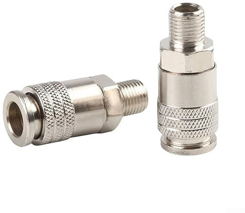2 raccordi pneumatici, connettore pneumatico rapido G1/4 filettatura esterna testa maschio per compressore d'aria, raccordo pneumatico standard UE