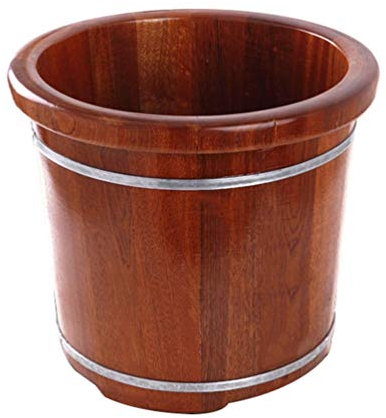 SilteD Fußbad, Holzfass, großes Fußbad, Whirlpool, Sauna-Eimer aus Holz, Fußmassage-Spa für zu Hause, Fuß- und Bein-Spa für Erwachsene, Entspannungs-Pediküre-Fußbad Present