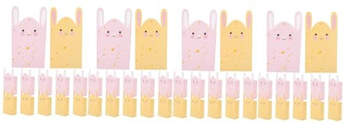 SOLUSTRE 48 Stk Osterhasen-tasche Große Süßigkeiten-snackbeutel Geschenktüten Für Ostern Osterkorb Behälter Ostern Bonbontüten Geschenktüten Für Die Osterparty Schmücken Papier Keks