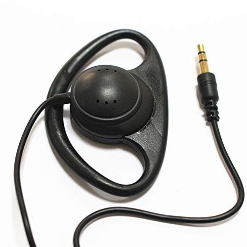Saidbuds 50 Stück weiche einseitige Haken Kopfhörer Mono-Ohrhörer D-Form Ohrhörer Einweg-Kopfhörer für Tour-Guide-System, Empfänger, Tablet, Laptop, PC, Skype, YouTube, MP3/4 DVD (Stereo-Stecker)