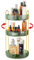 iarack Organizador de Maquillaje Giratorio 360, Organizador Perfumes y Cremas, 3 Niveles Organizador Baño, para Pintalabios Brochas Baño Tocador,Verde