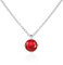namana Simple Ruby Red Pendant Necklace for Women and Teen Girls, Silver Necklaces for Women with a Round Red Stone, Dainty Ruby Red Necklaces for Women in 925 Sterling Silver