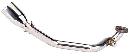 TUHBCX Motorräder Auspuffanlage Roller Für Sym Für Kymco 125 Roller Auspuff Für Gy6 125cc 150cc Kurze Auspuff 152qmi 157qmj Motor Schalldämpfer(A)