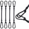 BYZANDQI Spanngummi mit Karabiner - Expander mit Karabinerhaken 4er Set - 30 cm Gepäckspanner Schwarz, 100% Latex Gummispanner für Sonnensegel Tarps Garten Fahrrad Auto Ladung (30cm x 4stk)