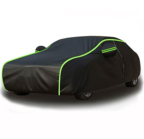 Autoabdeckung Winter für Fiat 500 500C 500e 500e C 500L 500X 500X Dolcevita 600 600e, wasserdichte Allwetter-Autoabdeckung, Vollgarage für den Außenbereich für Limousinen, schneesicher und UV-Schu